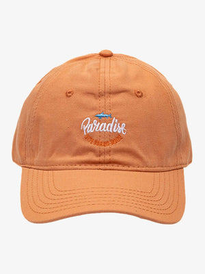 Paradise Dad Cap mit Fisch-Stickerei – Orange, Vorderansicht | XoKool