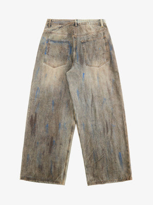 Mud Wash Baggy Jeans – Back flat | XoKool