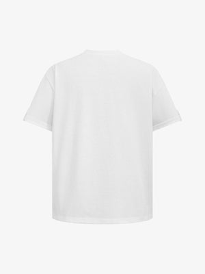 T-Shirt mit Kontrastnähten – Weiß, Rückseite | XoKool