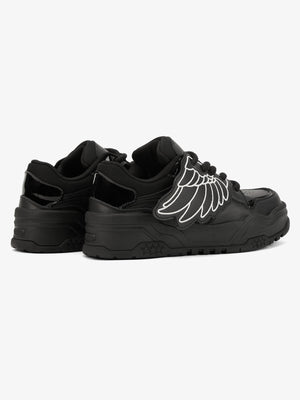 Tenis chunky negros con alas de ángel – par trasera 3/4 | XoKool