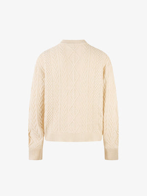Vintage Diamond Knit Half Placket Sweater - thumbnail 3
