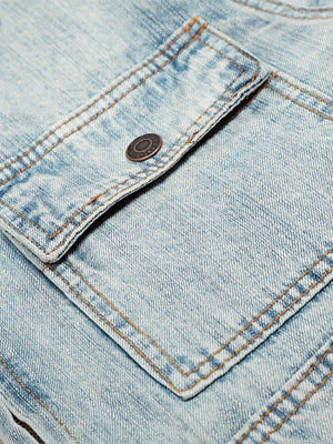 Vintage Light Wash Workwear Denim Jacket - thumbnail 3