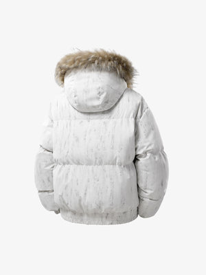 Vintage Fur Collar Hooded Cotton Jacket - thumbnail 5