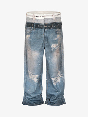 3D Print Baggy Jeans with Printed Rips – flat front | XoKool