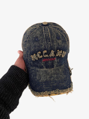 Street Washed Distressed Letter Embroidered Baseball Cap - thumbnail 10