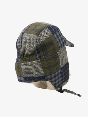 Vintage Plaid Patchwork Fleece Lined Trapper Hat - thumbnail 9
