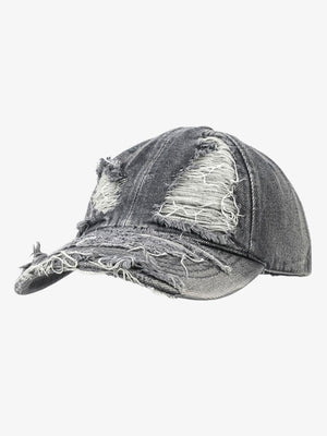 Retro Distressed Street Denim Baseball Cap - thumbnail 4