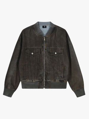 Retro Wasteland Dirty Dyed Denim Jacket - thumbnail 1