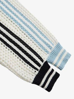 Hollow Knit Sports Zipper Racing Jacket - thumbnail 8