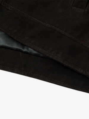 Retro Unique Metal Button Suede Lapel Bomber Jacket - thumbnail 11