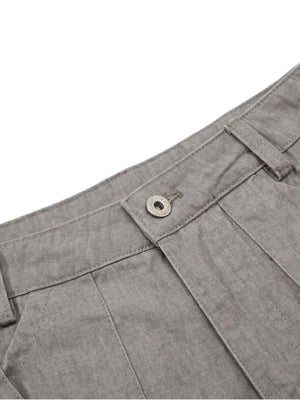 Barrel cargo pants – waistband button close-up | XoKool