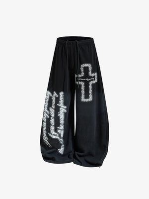 Barrel sweatpants – Black, side view | XoKool