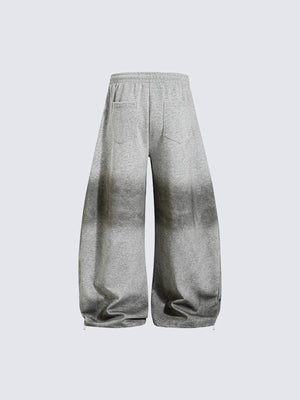 Barrel sweatpants – Grey, back view | XoKool