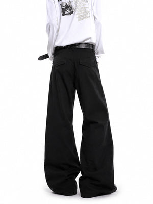 Pantalones barrel con pinzas – en modelo, negro, espalda | XoKool