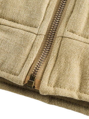 Patch Work Jacket – Zip close-up | XoKool