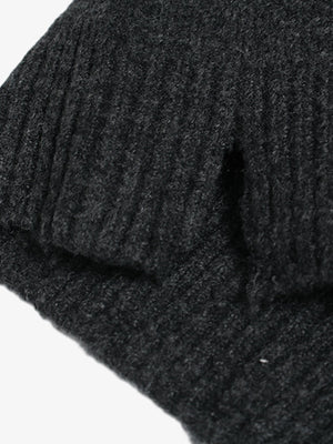 Vintage Knitted Distressed Raw Hem Half Zip Pullover Sweater - thumbnail 11
