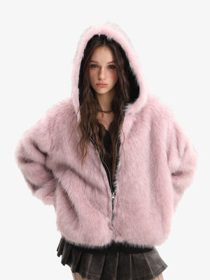 Street Fur Reversible Hooded Jacket - thumbnail 7