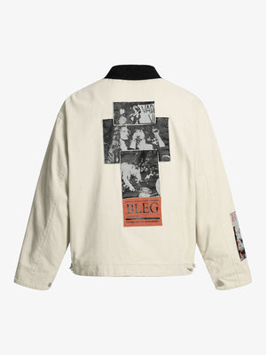 Street Washed Distressed Detroit Jacket - thumbnail 2