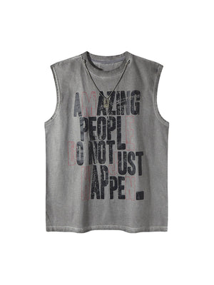 Graphic Lettering Chain Vest - thumbnail 3