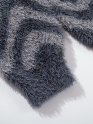 Street Gradient Wave Jacquard Knit Sweater - thumbnail 10