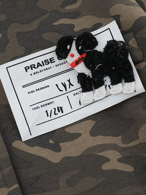 Camouflage Cardigan Utility Zip Up Fur Hooded Jacket - thumbnail 4