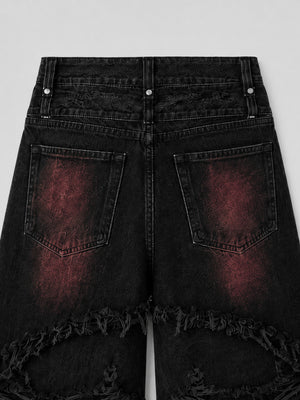 Cargo Jeans mit rotem Fade – Detailansicht | XoKool