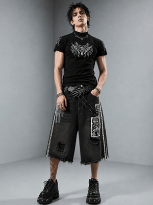 Black jorts – on model, front | XoKool