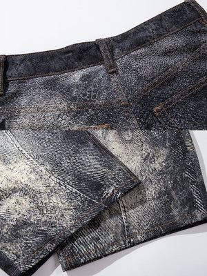 Snakeskin barrel jeans – waistband and hem close-ups | XoKool