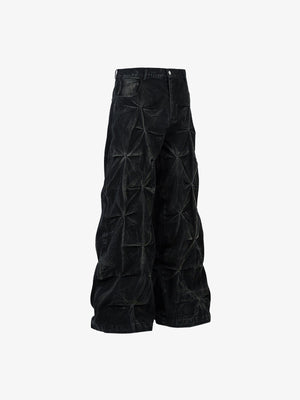 Crinkle Baggy Jeans – flat side | XoKool