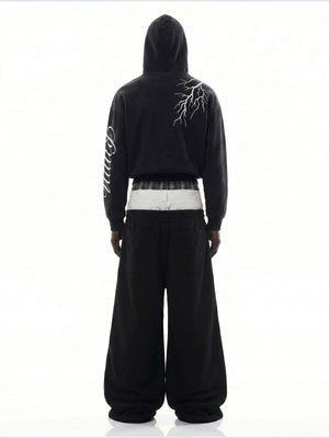 Zip Hoodie mit Blitz – am Model, Rückansicht | XoKool