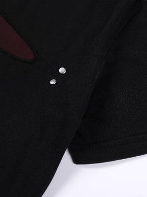 Cross cut-out tee – rivets and cut-out close-up | XoKool