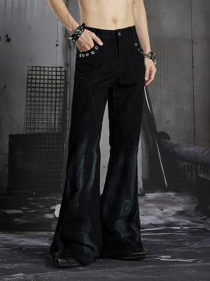 Black Flare Jeans – on model, front side | XoKool