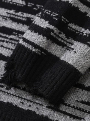 Gradient knit sweater – cuff and pattern close-up | XoKool
