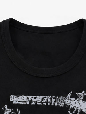 Graphic Tank Top – neckline close-up | XoKool