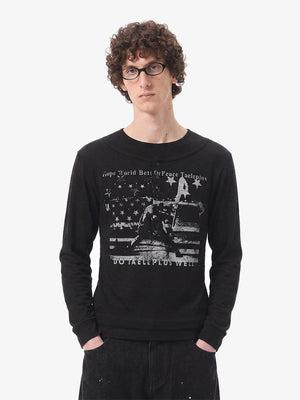 USA flag henley – on model, front | XoKool