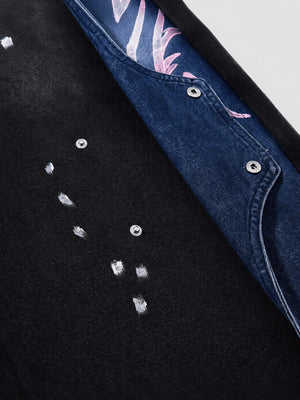 Bemalte Colorblock Jeans – Farbpunkte und Nieten im Detail | XoKool