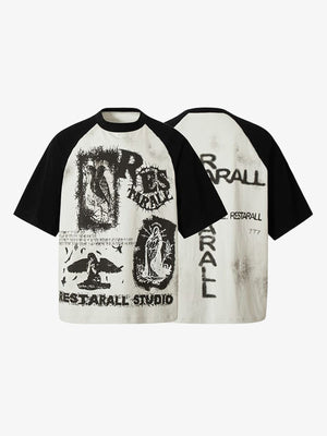 Raglan Graphic T-Shirt – Vorder- und Rückseite flach | XoKool