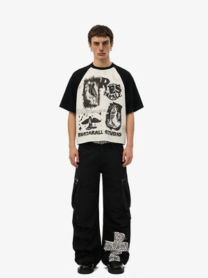Raglan Graphic T-Shirt – am Model, Ganzkörperansicht | XoKool
