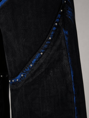 Studded jorts – studded seam close-up | XoKool