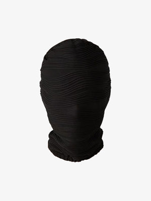 Black Textured Balaclava Full Face Mask – Black, front view | XoKool