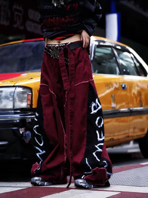 Patchwork pants – On model, front, close | XoKool