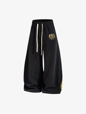 Back Graphic Sweatpants – Black, front flat alt | XoKool