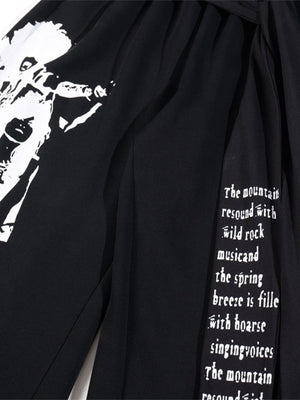 Dark Street Character Print Waist Strap Detail Barrel Pants - thumbnail 7