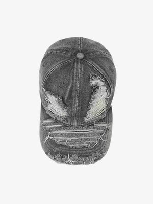 Retro Distressed Street Denim Baseball Cap - thumbnail 8