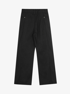 Pleated Deconstructed Tailored Pocket Casual Pants - thumbnail 10