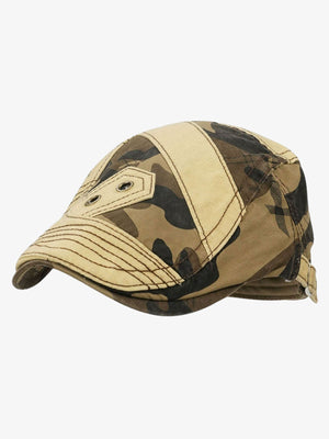 Camouflage Metal Patch Design Duckbill Forward Cap - thumbnail 2