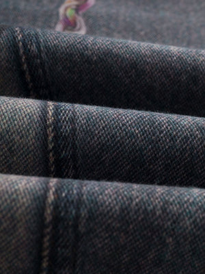 Chain print jeans – fabric close-up | XoKool