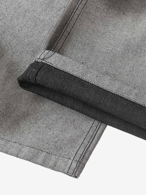 Two tone baggy jeans – hem close-up | XoKool