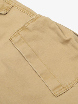 Cotton Hole Patch Pleated Multi-Pocket Cargo Casual Pants - thumbnail 3