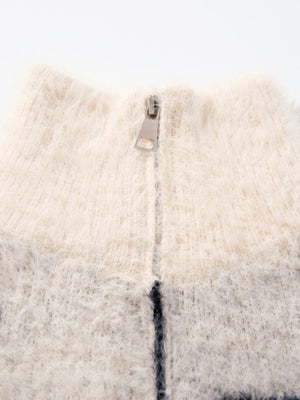 Street Spider And Butterfly Patterns Fluffy Zipper Sweater - thumbnail 6